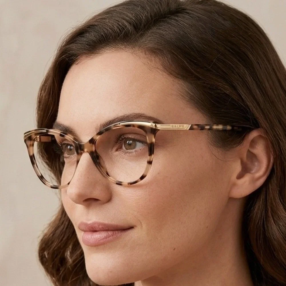 Ralph Lauren RA5203 1463/13 Brown Tortoise Gold Cat Eye Eyeglass Frame 54-16-135